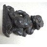 Statueta antropomorfa masculina sculptata in lemn India cca 1900