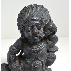Statueta antropomorfa masculina sculptata in lemn India cca 1900