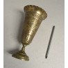Vas ornamental cu picior indo-persan gravat manual cca 1900-1950
