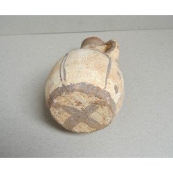 Vas de teracotă berber pictat cu motive geometrice si vegetale– Nordul Africii (Maghreb), sec. XIX (posibil mai vechi)