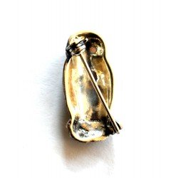 bufnita argint marcasite rubine brosa veche