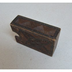 Caseta de lemn pentru carti de joc suvenir Budachi Cordon 1939