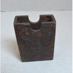 Caseta de lemn pentru carti de joc suvenir Budachi Cordon 1939