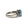 inel argint cu piatra london blue topaz
