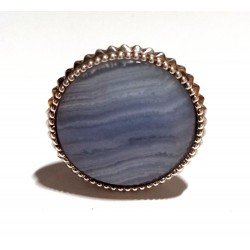 Inel argint cu agat blue lace masiv
