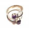 inel argint cu ametist cabochon